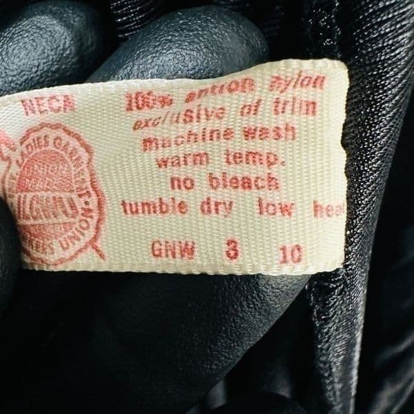 LILY OF FRANCE Rosa Puleo-Szule Vintage Black Lace Wrap Nightgown Chemise Slip D - Thumbnail 12