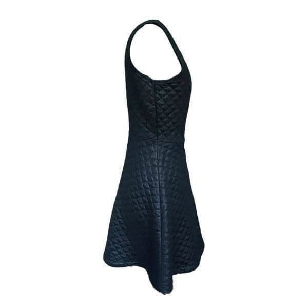 NWOT Express Fit & Flare Diamond Quilted Skater Dress Size Large - Thumbnail 2