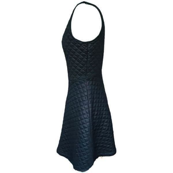 NWOT Express Fit & Flare Diamond Quilted Skater Dress Size Large - Thumbnail 4