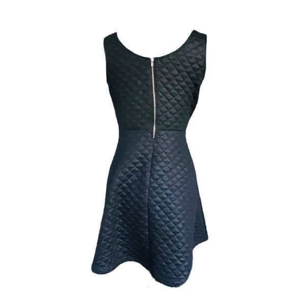 NWOT Express Fit & Flare Diamond Quilted Skater Dress Size Large - Thumbnail 7