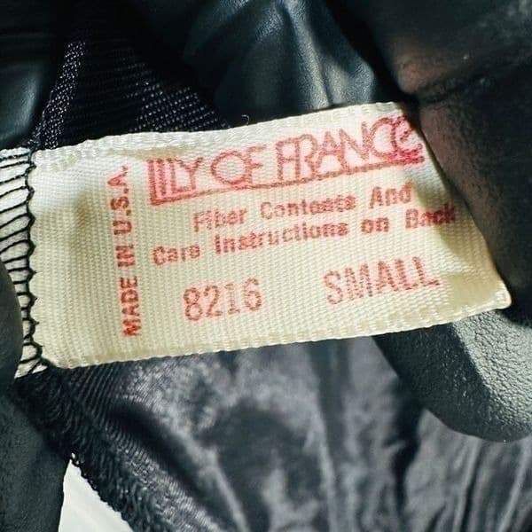 LILY OF FRANCE Rosa Puleo-Szule Vintage Black Lace Wrap Nightgown Chemise Slip D - Thumbnail 11