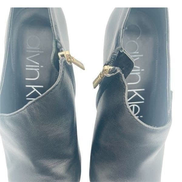 Calvin Klein Black Ankle Boots High Heel Shoes Size 9.5 - Thumbnail 7