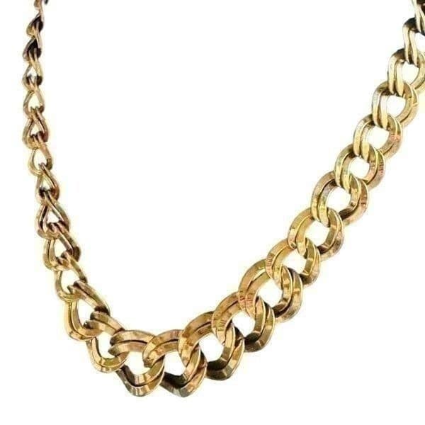 MONET Vintage Gold Plated Chain Link Necklace 16”-18” EUC - Thumbnail 5