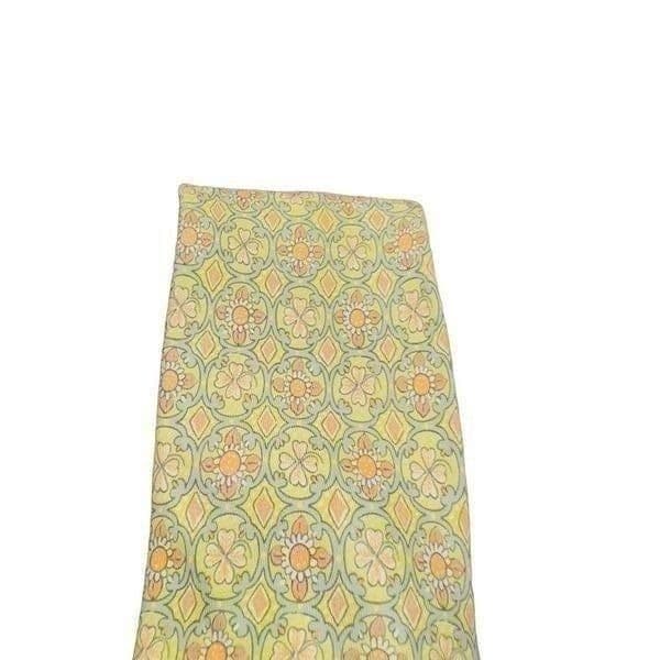 HERMES PARIS 100% Silk Neck Tie Hermes Yellow Green Orange Geometric Abstract Ti - Thumbnail 4