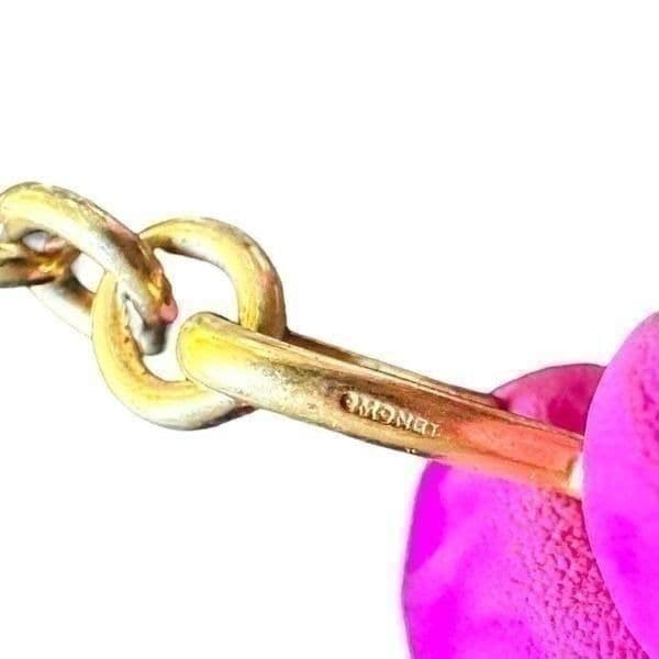 MONET Vintage Gold Plated Chain Link Necklace 16”-18” EUC - Thumbnail 6