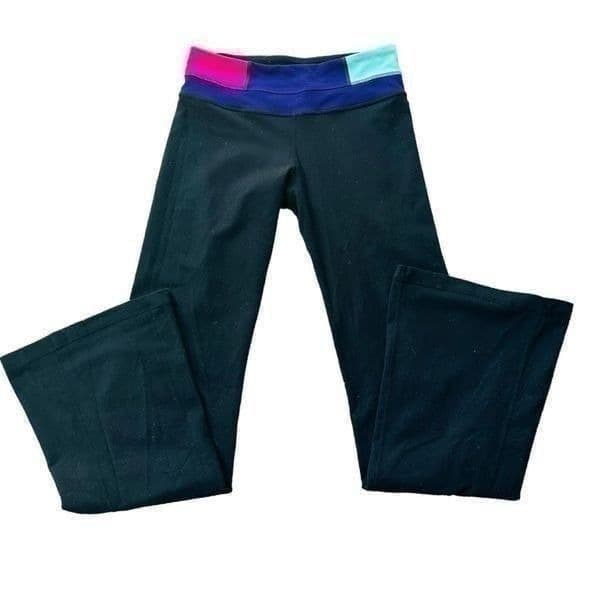 LULULEMON ATHLETICA High Rise Reversible Yoga Pant Lululemon Flared Leggings Bla - Thumbnail 2