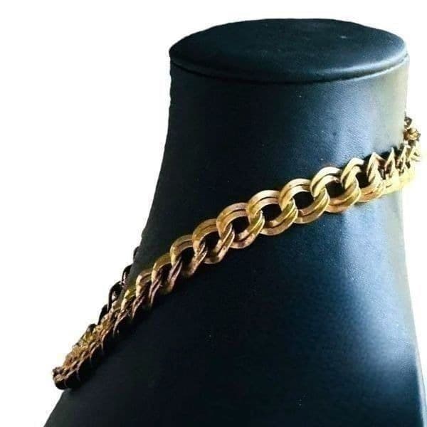 MONET Vintage Gold Plated Chain Link Necklace 16”-18” EUC - Thumbnail 4