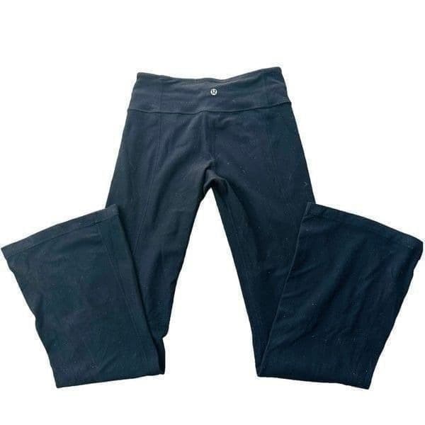 LULULEMON ATHLETICA High Rise Reversible Yoga Pant Lululemon Flared Leggings Bla - Thumbnail 3