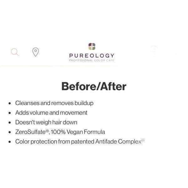 PUREOLOGY Pure Volume Shampoo Lightweight shampoo that clarifies, enhances volum - Thumbnail 5