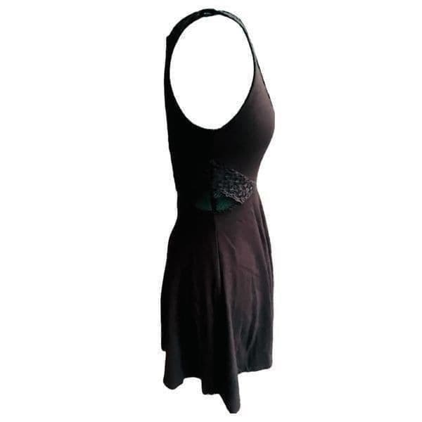 French Connection Little Black Dress VNeck Fit & Flare w/Lace Detail Size 2 - Thumbnail 5