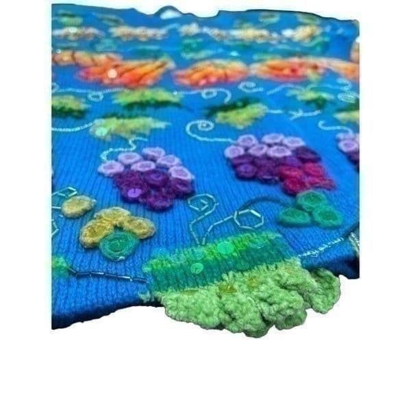 1990s Y2K VINTAGE JANE’S CLOSET DESIGN OPTIONS Embellished Fruit Sequin Embroide - Thumbnail 4
