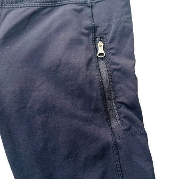 LULULEMON ATHLETICA Black High Rise Crop Leggings Lululemon Mesh Zipper Pockets - Thumbnail 4