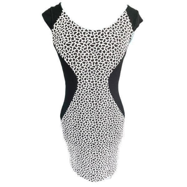 Express Bodycon Black and White Dress Size 2 - Thumbnail 5