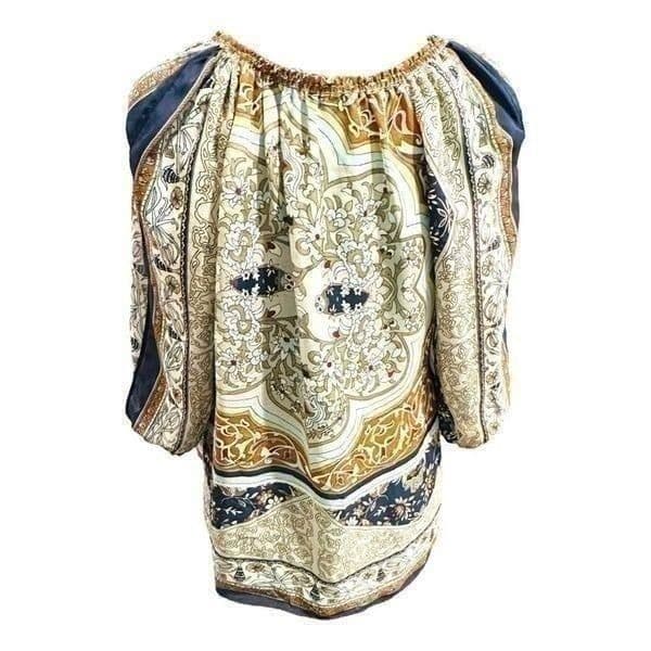 HALE BOB Silk Off Shoulder Blouse Size Medium - Thumbnail 7