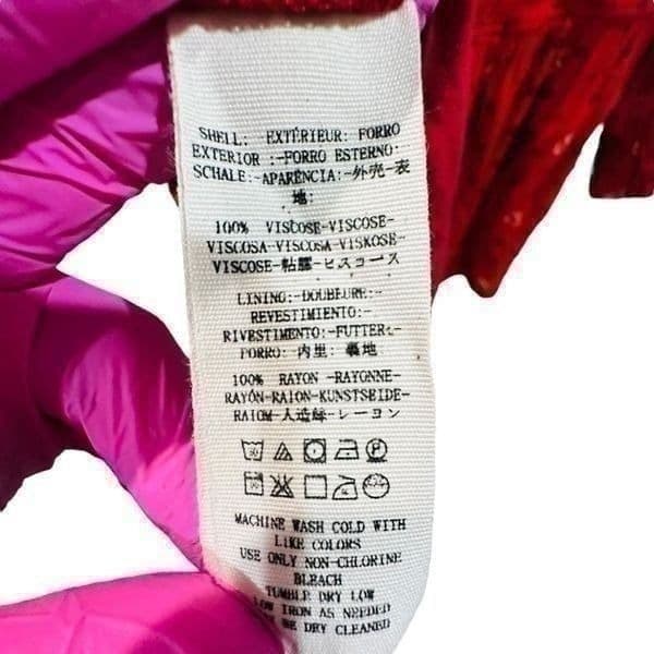 FREE PEOPLE Two Faces Smocked Floral Red Dress Size Small - Thumbnail 3