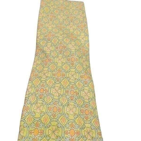 HERMES PARIS 100% Silk Neck Tie Hermes Yellow Green Orange Geometric Abstract Ti - Thumbnail 3