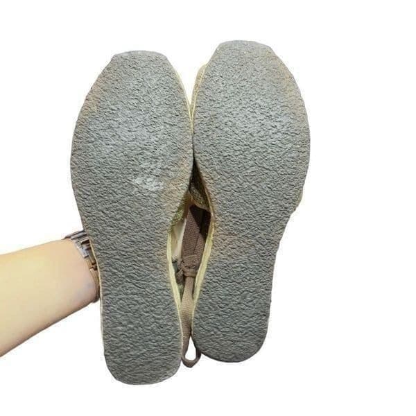 UGG Brianda Military Green Espadrille Cotton Sheepskin Wedge Sandals UGG Shoes T - Thumbnail 5