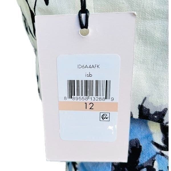 NWT Ivanka Trump Floral Blue & White Sheath Dress Size 12 - Thumbnail 9