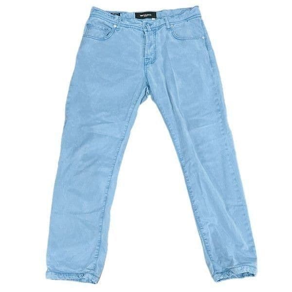 KITON Blue Lyocell Cotton Elastane Pants 5 Five Pocket Jeans Denim Button Fly Sl - Thumbnail 4