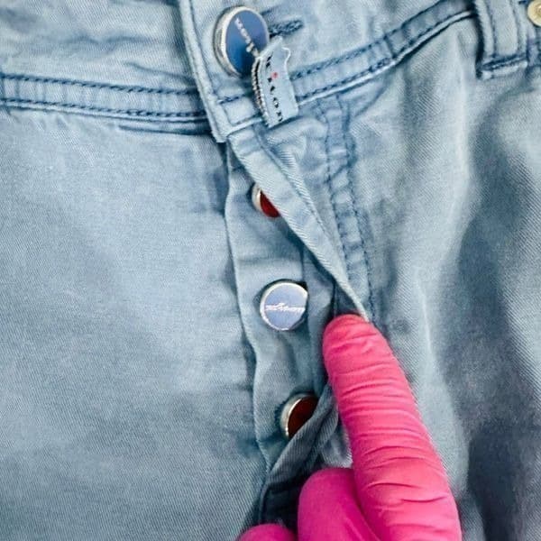 KITON Blue Lyocell Cotton Elastane Pants 5 Five Pocket Jeans Denim Button Fly Sl - Thumbnail 12