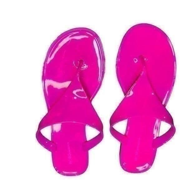 BCBG Shiny Magenta Ounk Fluo Flop Sandals BCBG Shoes Size 6 NWOT - Image 1