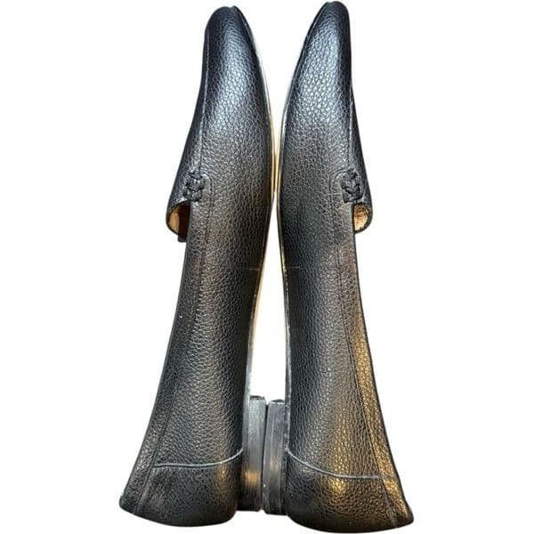 TALBOTS Black Pebbled Leather Shoes Flats Slip Ons Loafers Versatile Work Everyd - Thumbnail 6