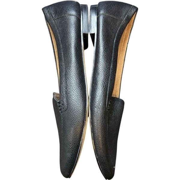 TALBOTS Black Pebbled Leather Shoes Flats Slip Ons Loafers Versatile Work Everyd - Thumbnail 3