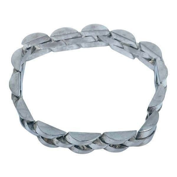 MENS Stamped 925 Solid STERLING SILVER Chain Link SUPER HEAVY Chain Link Bracele - Image 1