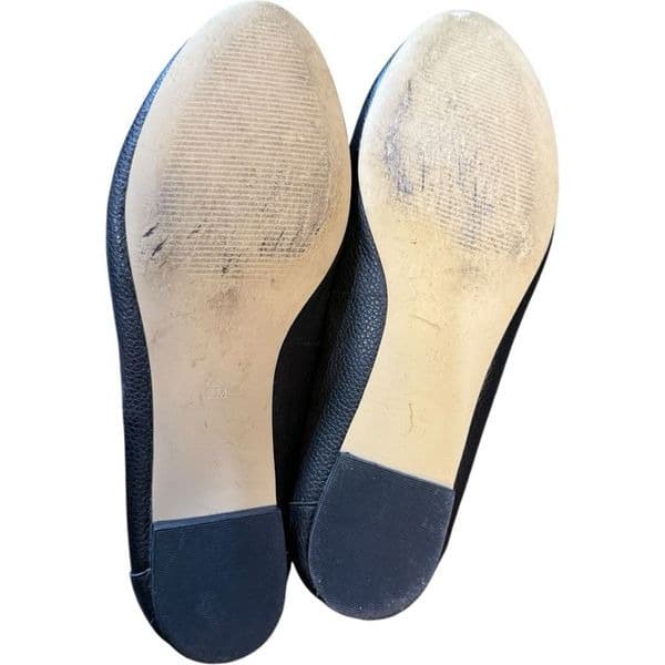 TALBOTS Black Pebbled Leather Shoes Flats Slip Ons Loafers Versatile Work Everyd - Thumbnail 8