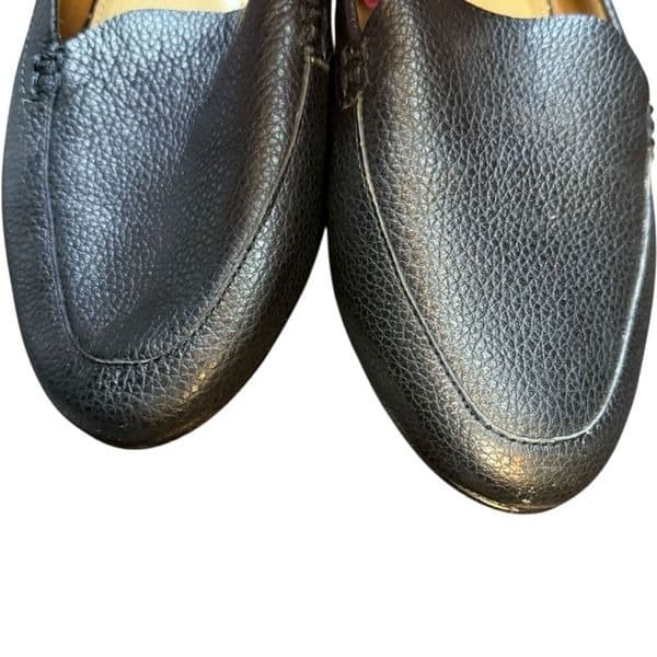 TALBOTS Black Pebbled Leather Shoes Flats Slip Ons Loafers Versatile Work Everyd - Thumbnail 4