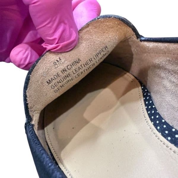 TALBOTS Black Pebbled Leather Shoes Flats Slip Ons Loafers Versatile Work Everyd - Thumbnail 7