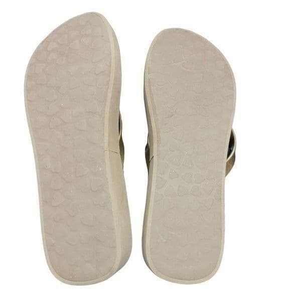 BRIGHTON Shoes Starfish Silvertone Detail Brown Flip Flops Brighton Sandals Flat - Thumbnail 3