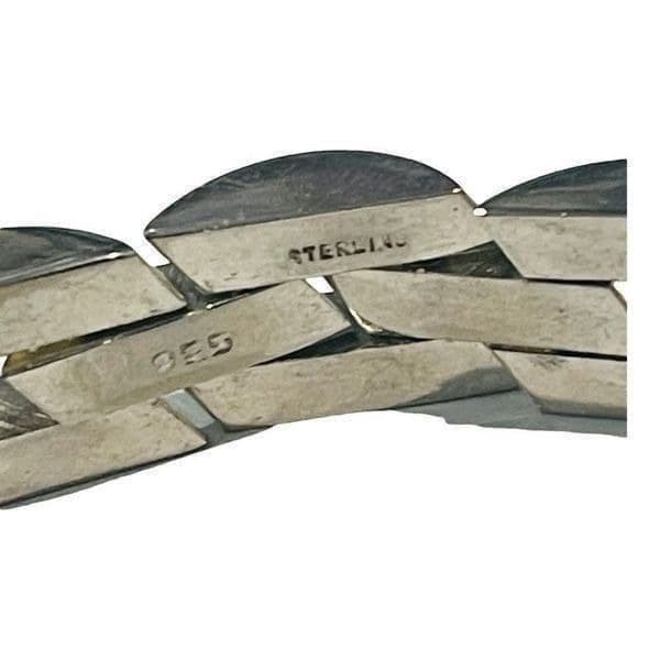 MENS Stamped 925 Solid STERLING SILVER Chain Link SUPER HEAVY Chain Link Bracele - Thumbnail 3