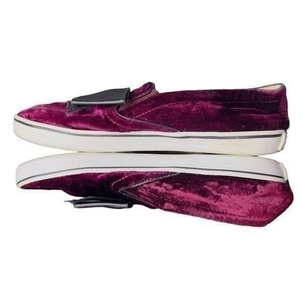 KATE SPADE Shoes Kate Spade Delise Too Bordeaux Velvet Black Nappa Bow Slip On S - Thumbnail 3