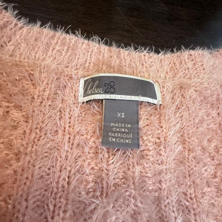 CHELSEA28 x Anthropologie Wool Cashmere Blend Textured Fuzzy Cable Knit Sweater - Thumbnail 6