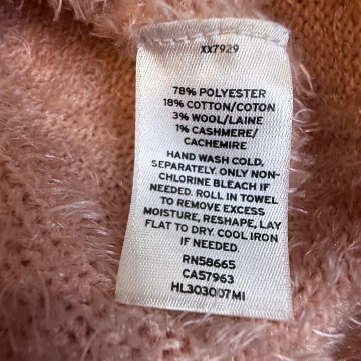 CHELSEA28 x Anthropologie Wool Cashmere Blend Textured Fuzzy Cable Knit Sweater - Thumbnail 5