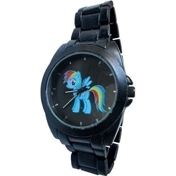 HASBRO MY LITTLE PONY 2014 HOT TOPIC Rainbow Dash Black Stainless Steel Analog W - Thumbnail 10