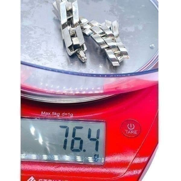 MENS Stamped 925 Solid STERLING SILVER Chain Link SUPER HEAVY Chain Link Bracele - Thumbnail 2