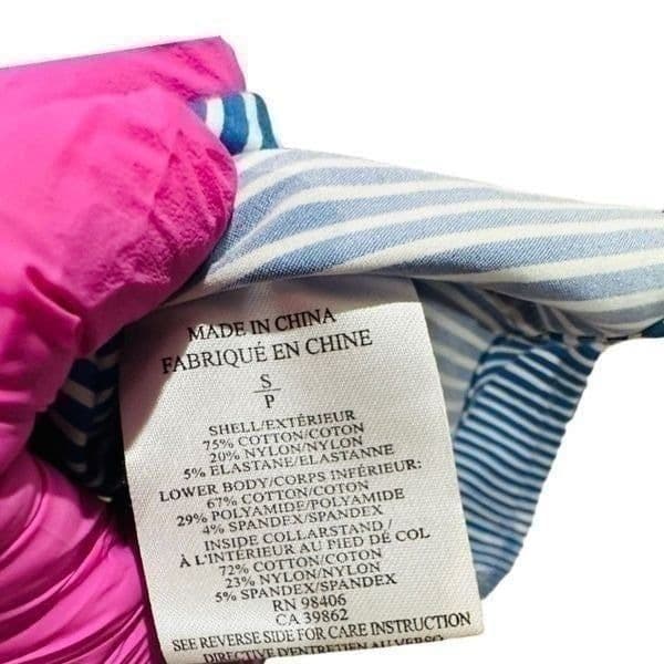 THEORY Striped Bottom Down Collared Dress Shirt Top Blouse Size Small - Thumbnail 4