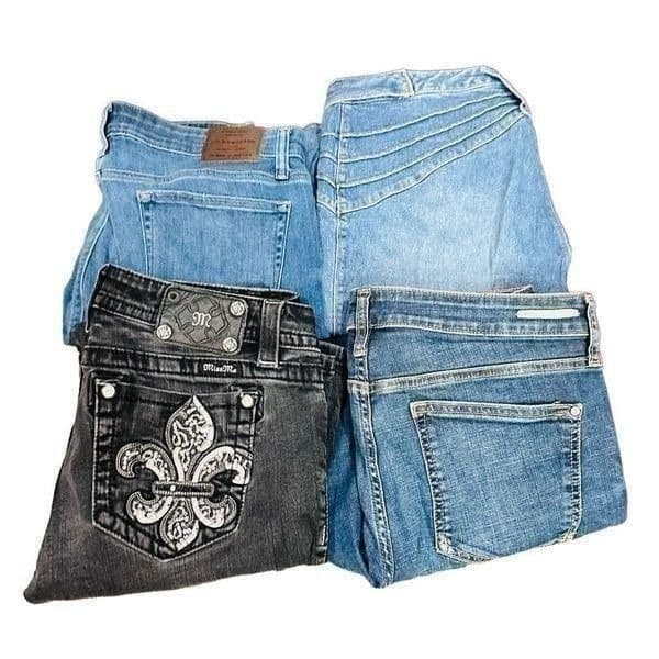Reseller Denim Jeans Lot Bundle of 4x Jeans Size 10 (30”) Miss Me Anthropologie - Image 1