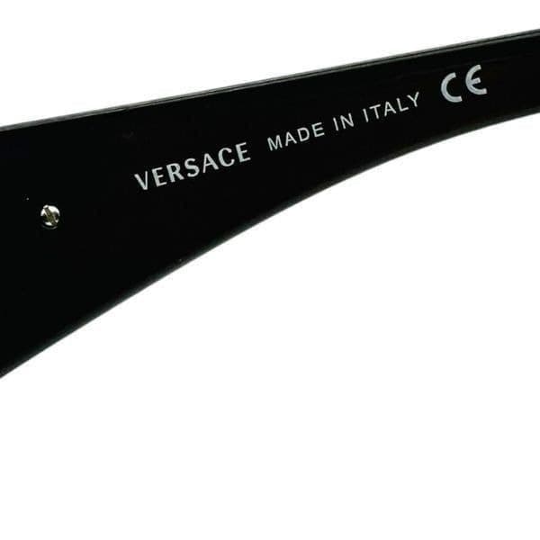 VERSACE Medusa Logo Sunglasses Brown Gold SWAROVSKI Crystal Embellished Shield O - Thumbnail 7