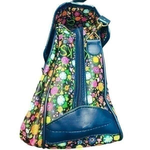 KEN SCOTT Italy Circa 1980s Retro Floral Weekender Convertible Crossbody Duffle - Thumbnail 12