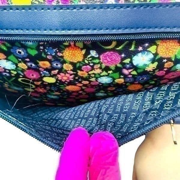 KEN SCOTT Italy Circa 1980s Retro Floral Weekender Convertible Crossbody Duffle - Thumbnail 3