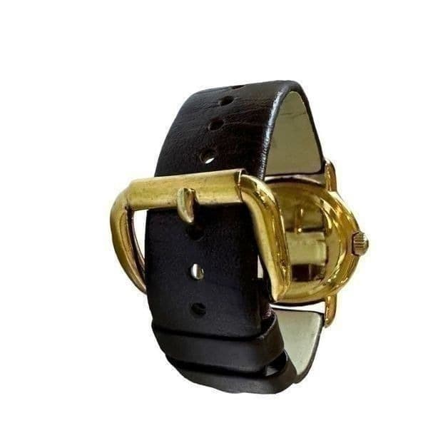 MARC BY MARC JACOBS MBM1185 Analog Brown Leather and Dial Gold Tone Round Watch - Thumbnail 4