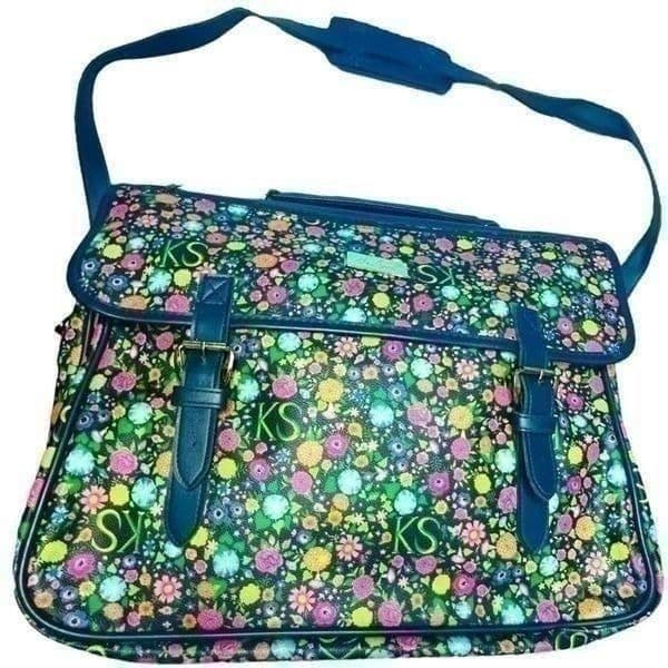KEN SCOTT Italy Circa 1980s Retro Floral Weekender Convertible Crossbody Duffle - Image 1