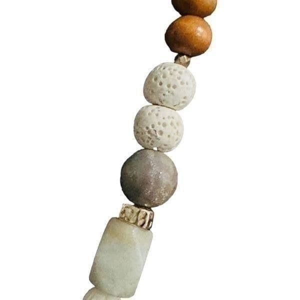 JADEITE Jade Quartz and Nephrite Jade Gemstone Beaded Long Tassel Necklace - Thumbnail 5