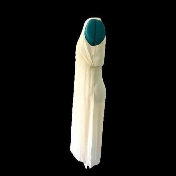100% Silk Gown Dress Maxi Formal Morgane Le Fay Designed By Liliana Casabal New - Thumbnail 2