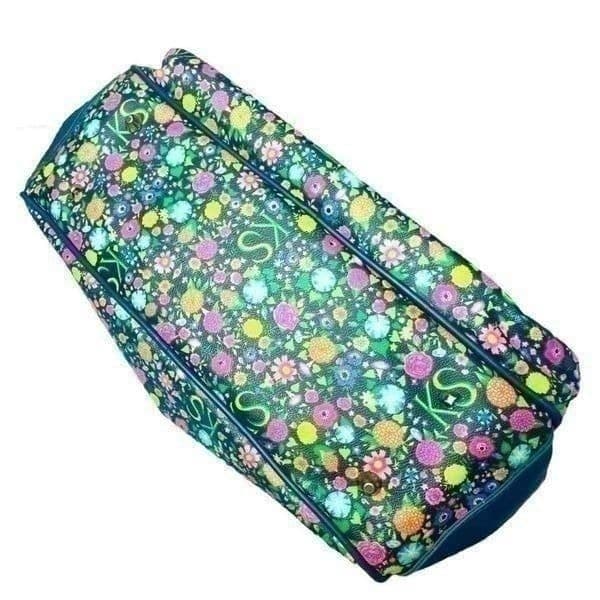 KEN SCOTT Italy Circa 1980s Retro Floral Weekender Convertible Crossbody Duffle - Thumbnail 9