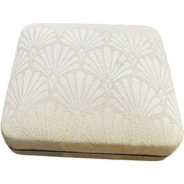 RICHELIEU NEW IN BOX Vintage Goldtone Curved Bar Pearl Brooch Earring Set Deadst - Thumbnail 4