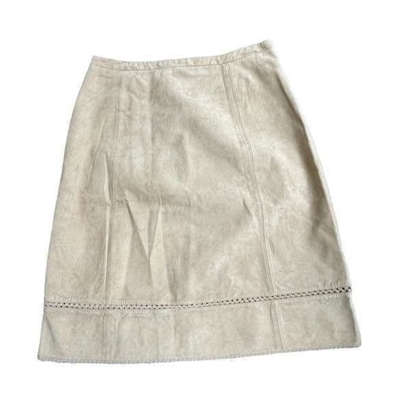 LOFT Ann Taylor Genuine Leather Skirt Size 10P - Image 1